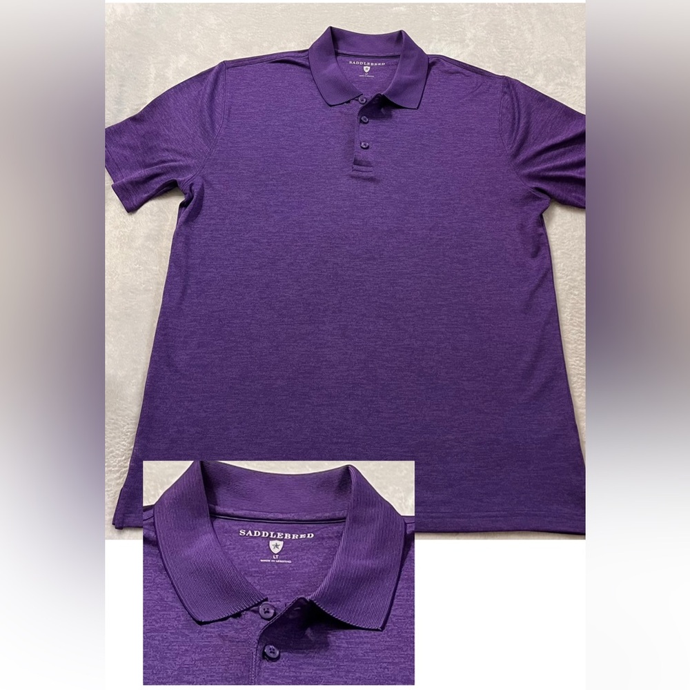 Saddlebred Men's Polo in Deep Purple